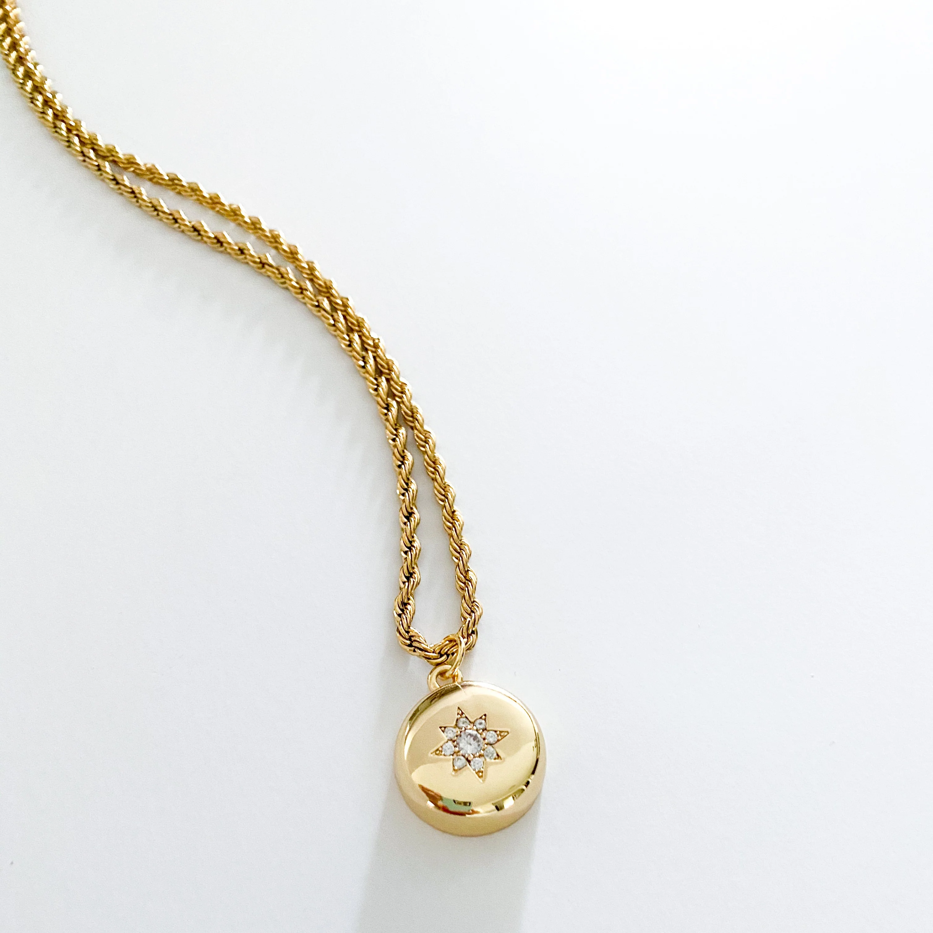 Embedded Star Necklace - Sterling Silver - Image 3